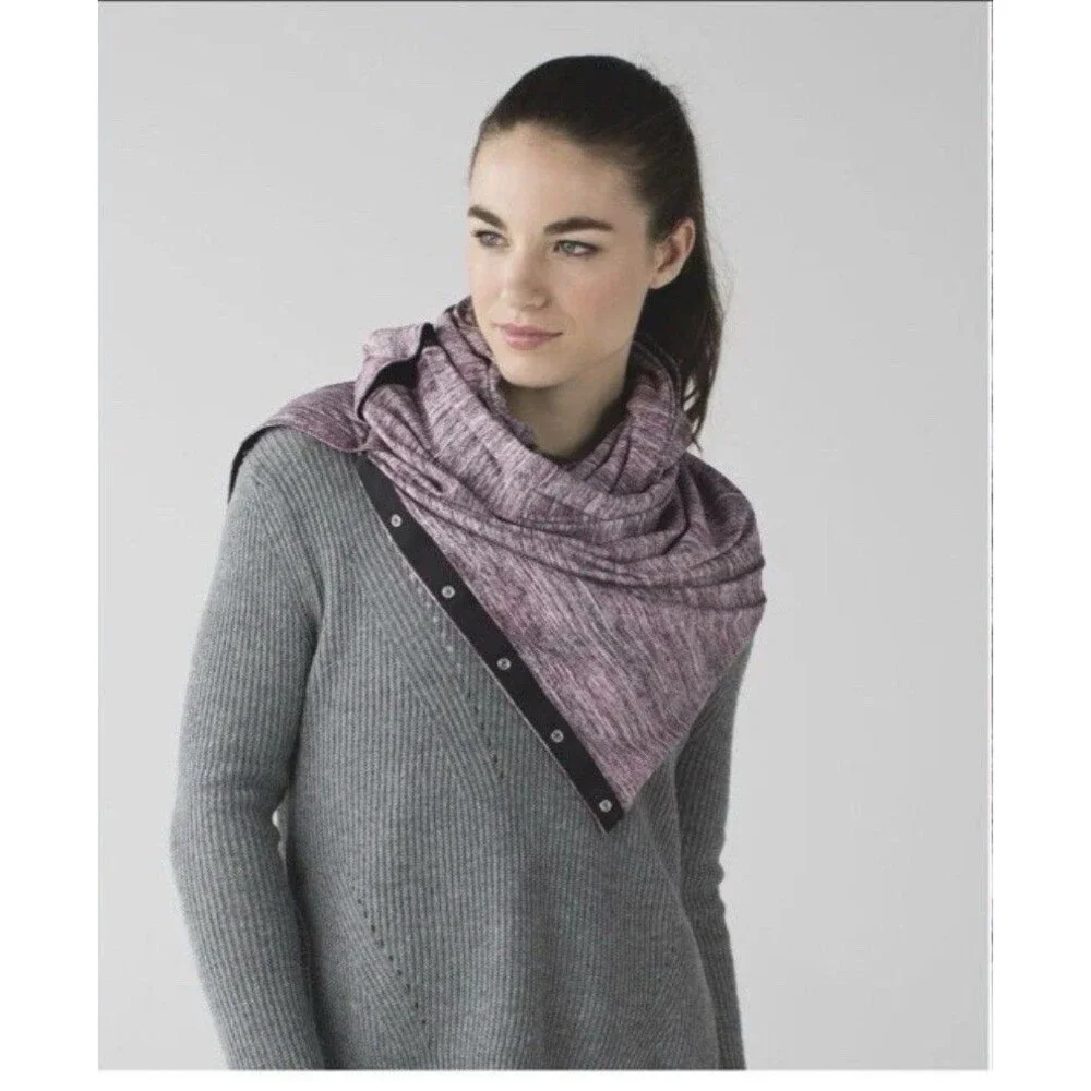 Lululemon Vinyasa Scarf Space Dye Berry Camo Infinity Wrap OS Yoga Cozy